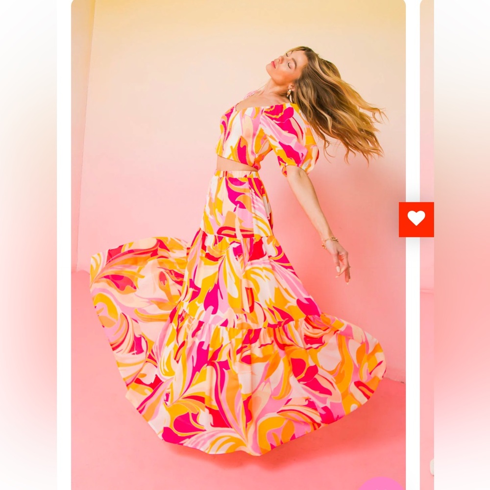 Flying tomato matching skirt set